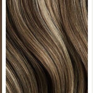 Luxy Hair 16" Seamless Ash Brown Highlights Clip-Ins (140g)